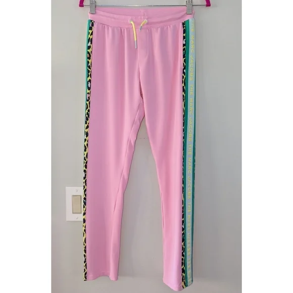 Marc Jacobs Pink Track Pants with Leopard Stripe - Picture 2 of 9